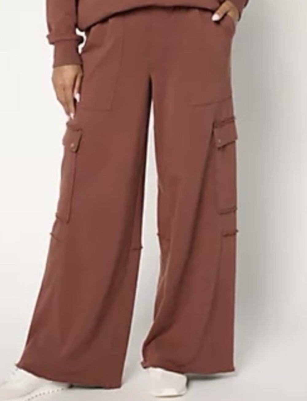 Peace Love World Alina French Terry Cargo Pants Petite XS